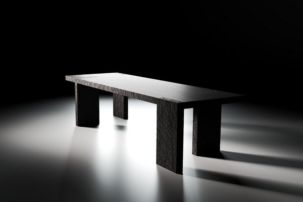 Wooden long table grain groove width 3mm grain depth 2.5mm